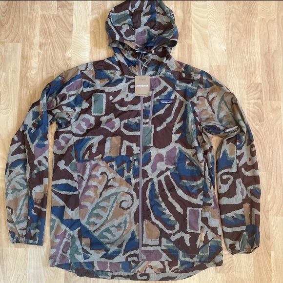 Patagonia Other - NWT PATAGONIA MENS HOUDINI RAIN JACKET 24142 THRIVING PLANET CAMO Sz XL 🔥